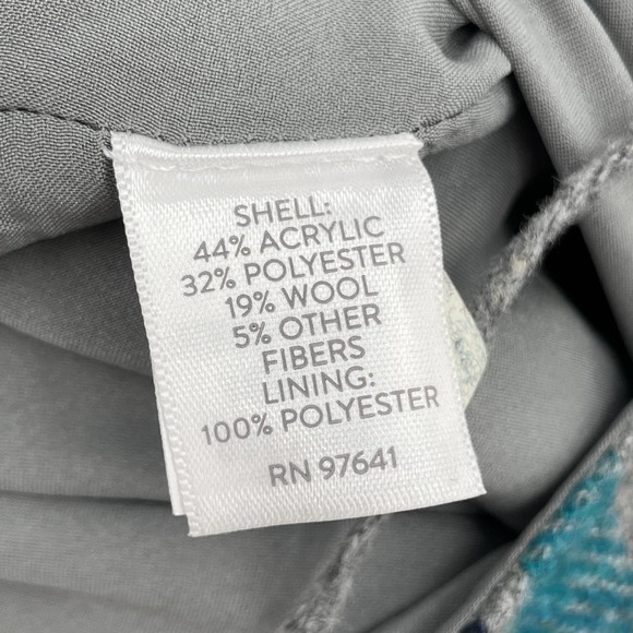 J Jill Women's Plaid Fringe Wool Blend Pencil Skirt Size 6P - Picture 4 of 6